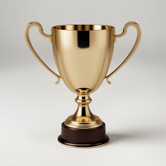 3D Render of Golden Trophy for Olympics Games Isolated