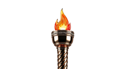 3D Render of Olympic torch Isolated on white