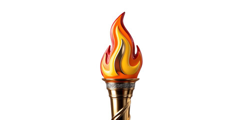 3D Render of Olympic torch Isolated on white