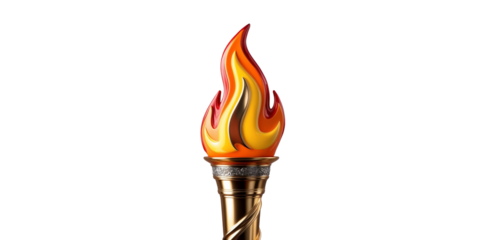 3D Render of Olympic torch Isolated on white