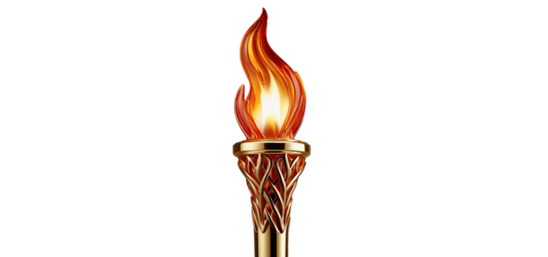 3D Render of Olympic torch Isolated on white