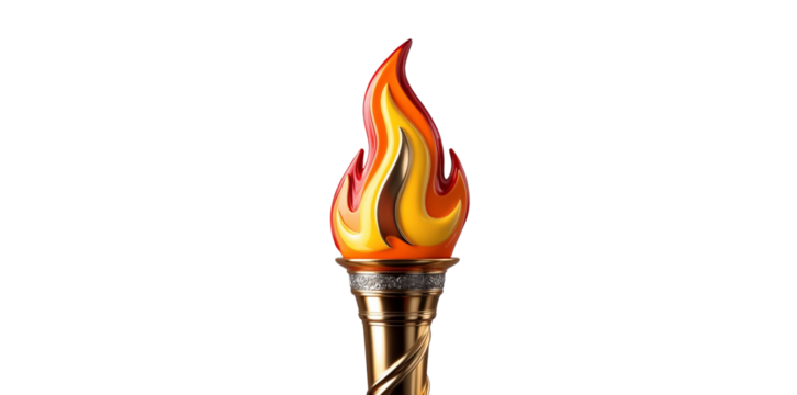 3D Render of Olympic torch Isolated on white - Powered by Adobe
