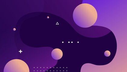 Abstract purple background. Fluid shapes composition.   Creative illustration for poster, web, landing, page, cover
