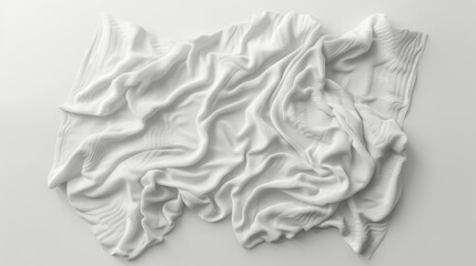 Obraz premium top view of white blanket, mockup