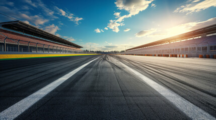 Race track Tire tracks