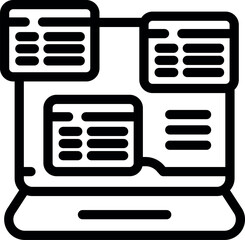 Developer is building software with multiple windows open on a laptop, optimizing their workflow for maximum efficiency