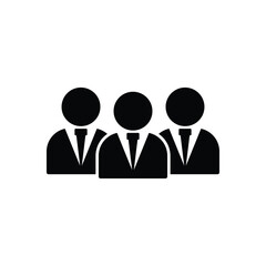 Group of people or group of users / friends flat vector icon for apps and websites