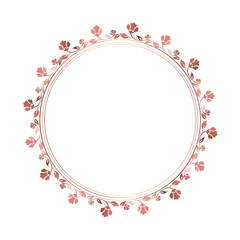 Vector decorative line art frames for design template. Elegant element for design in Eastern style, place for text. Rosegold outline floral border. Lace illustration for invitations and greeting cards