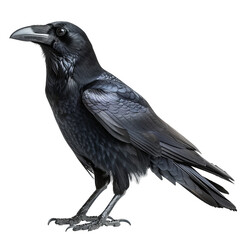 Fototapeta premium Close up crow isolated on transparent background