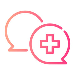 Fototapeta premium chat gradient icon
