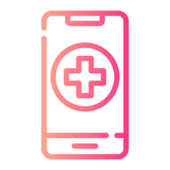 Obraz premium medical app gradient icon
