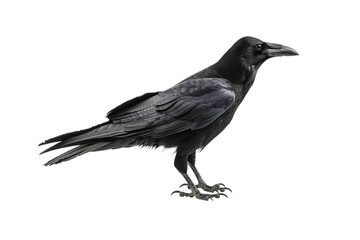 Obraz premium Close up crow isolated on transparent background
