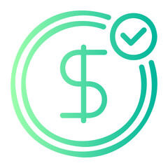cash gradient icon