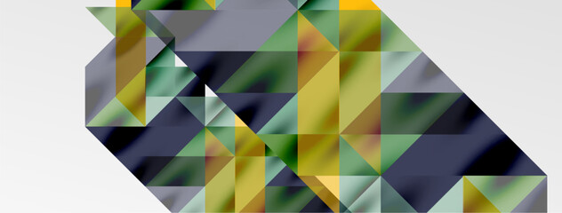 Tech minimal overlapping triangle shapes elements geometric graphic pattern