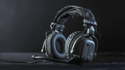 Communication headset with microphone and sleek design