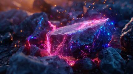 stone hologram background concept