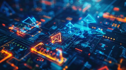 Fototapeta premium Incident management, business technology concept. Operational excellence in IT operations. Process of efficiently identifying, diagnosing and resolving unexpected problems that occur in IT systems.