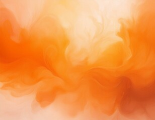 Abstract background with orange smoke swirls. Watercolor ink paint cloud. Generative AI