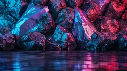 stone hologram background concept