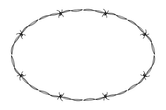 recommend clip art: wire barb silhouette frame, oval shape, wire frame graphic art line