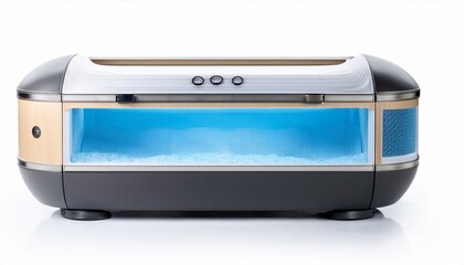 Cryo sauna isolated on white background