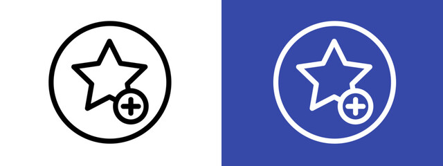 Add to favorite icon logo sign set vector outline