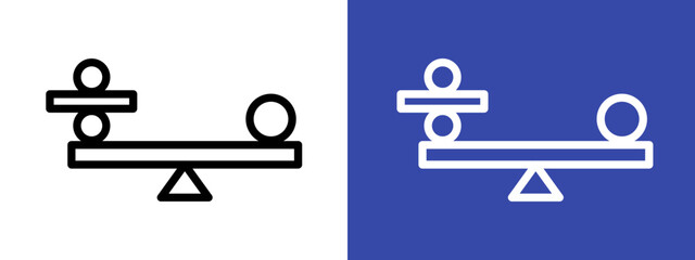 balancing icon logo sign set vector outline