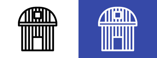 barn farm icon logo sign set vector outline