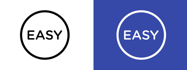 Easy icon logo sign set vector outline