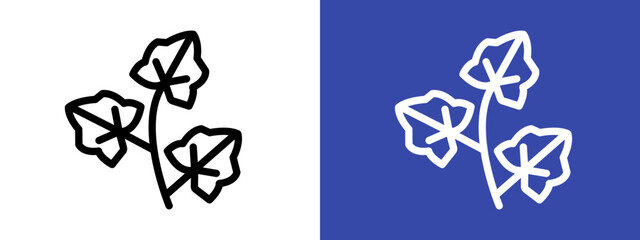 English ivy icon logo sign set vector outline