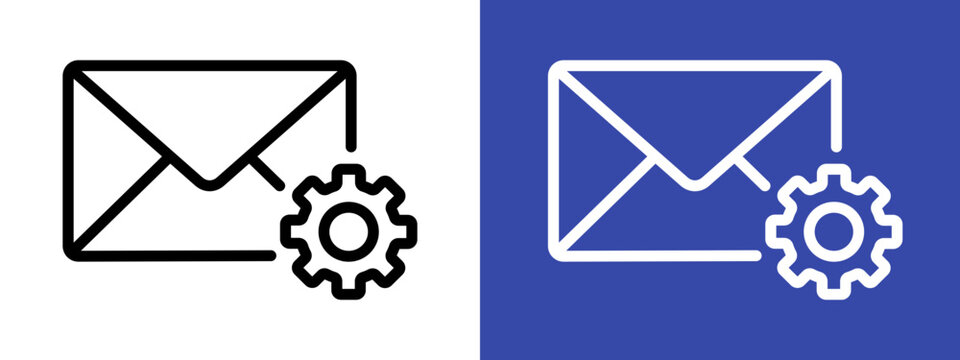 Email settings icon logo sign set vector outline