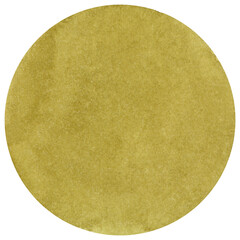 Watercolor Khaki brown circle shape wash. Hand drawn and painted on isolated background 