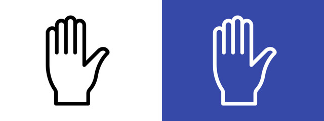 Hand icon logo sign set vector outline