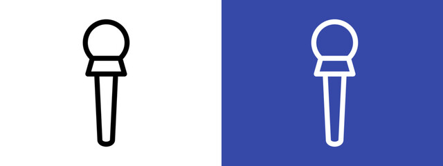 Microphone icon logo sign set vector outline