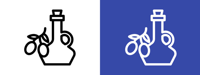 Olive oil icon logo sign set vector outline