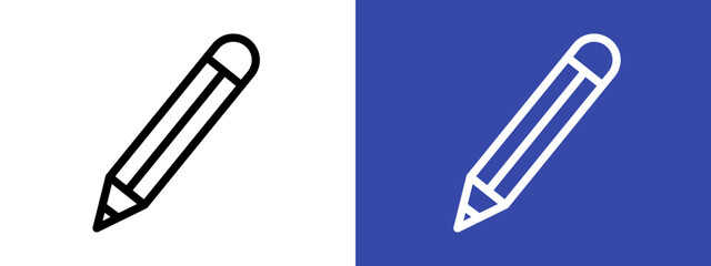 Pencil icon logo sign set vector outline