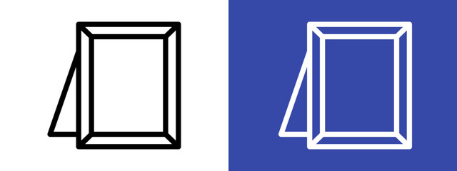 Photo frame icon logo sign set vector outline