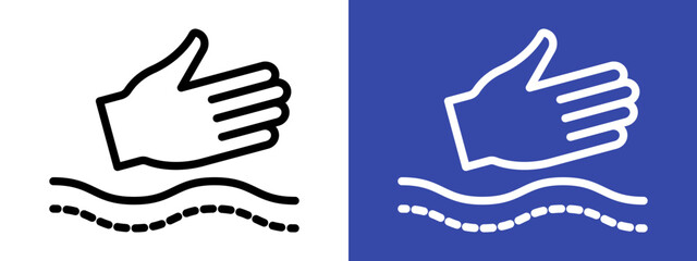 physiotherapy icon logo sign set vector outline