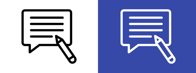 review icon logo sign set vector outline