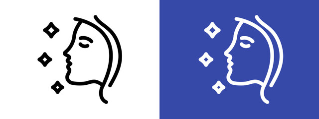 Skin care icon logo sign set vector outline