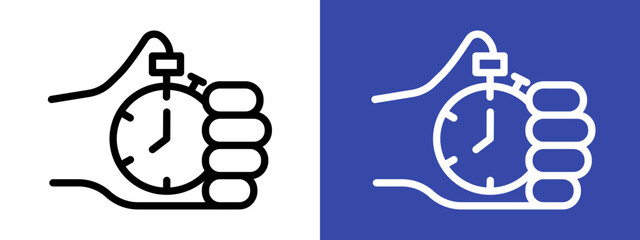 testing time icon logo sign set vector outline