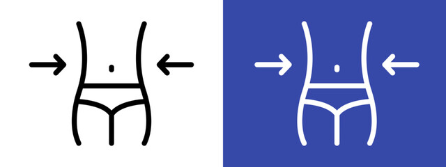 Weight loss icon logo sign set vector outline