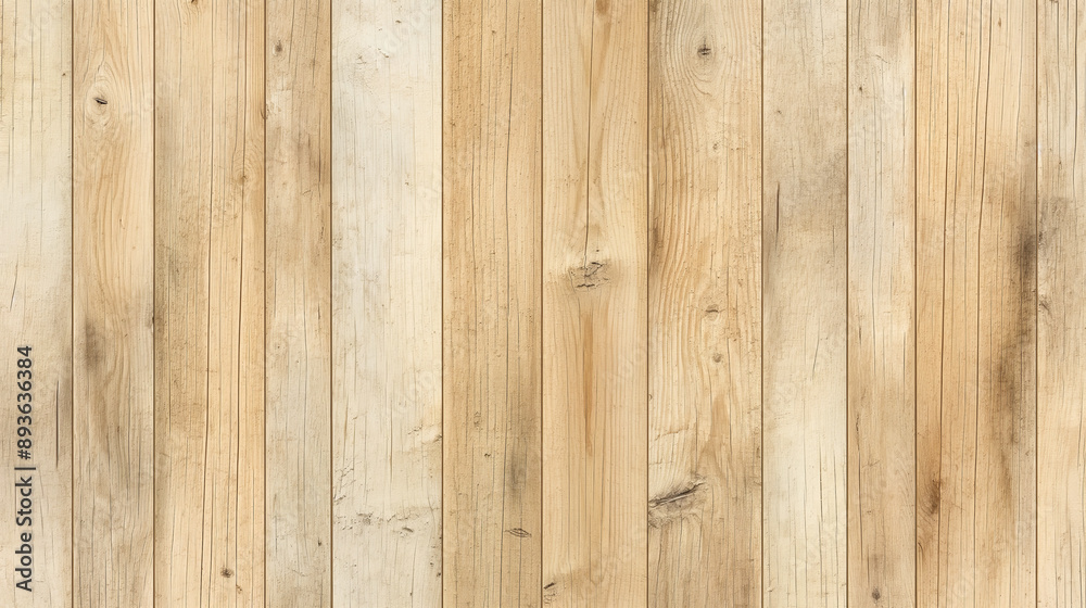 Aufkleber wooden pine table surface pattern vertical planks texture, wooden structure table top view design ba