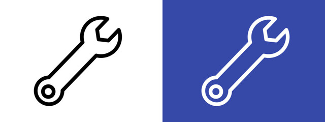 Wrench icon logo sign set vector outline