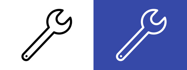 Wrench icon logo sign set vector outline