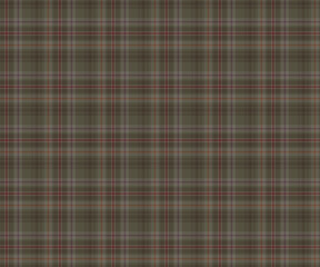 Plaid fabric pattern, green, brown, orange, gray, seamless for textiles and designing clothing, skirts, pants, aprons, tablecloths, blankets or decorative fabrics. Vector illustration.