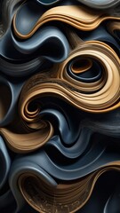 An abstract depiction of musical staves transformed into waves symbolizing sound.