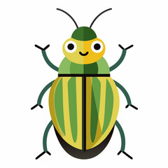 green bug vector illustration