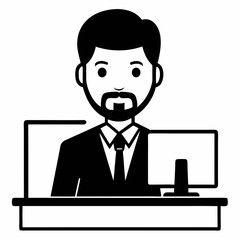 businessman with laptop