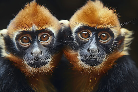 monkey love couple AI generative